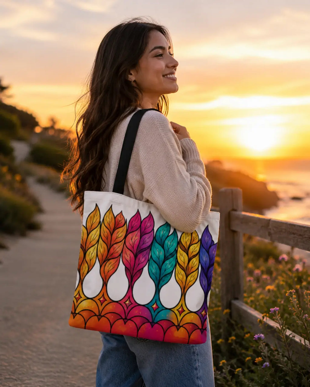 Aurora Sunlit Horizon Tote Bag