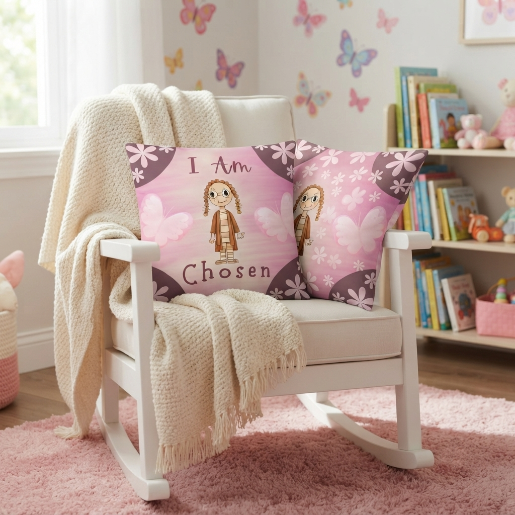 I Am Chosen Cotton Throw Pillow