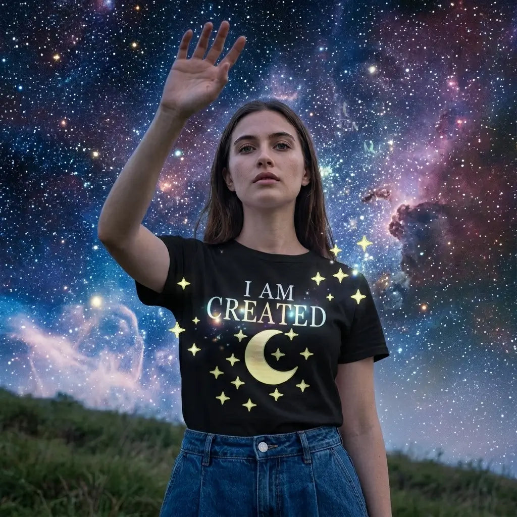 I AM CREATED | Celestial Premium T-Shirt