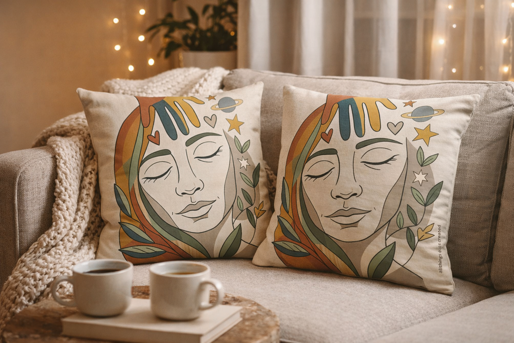 The Hand That Forms Us Cotton Throw Pillow