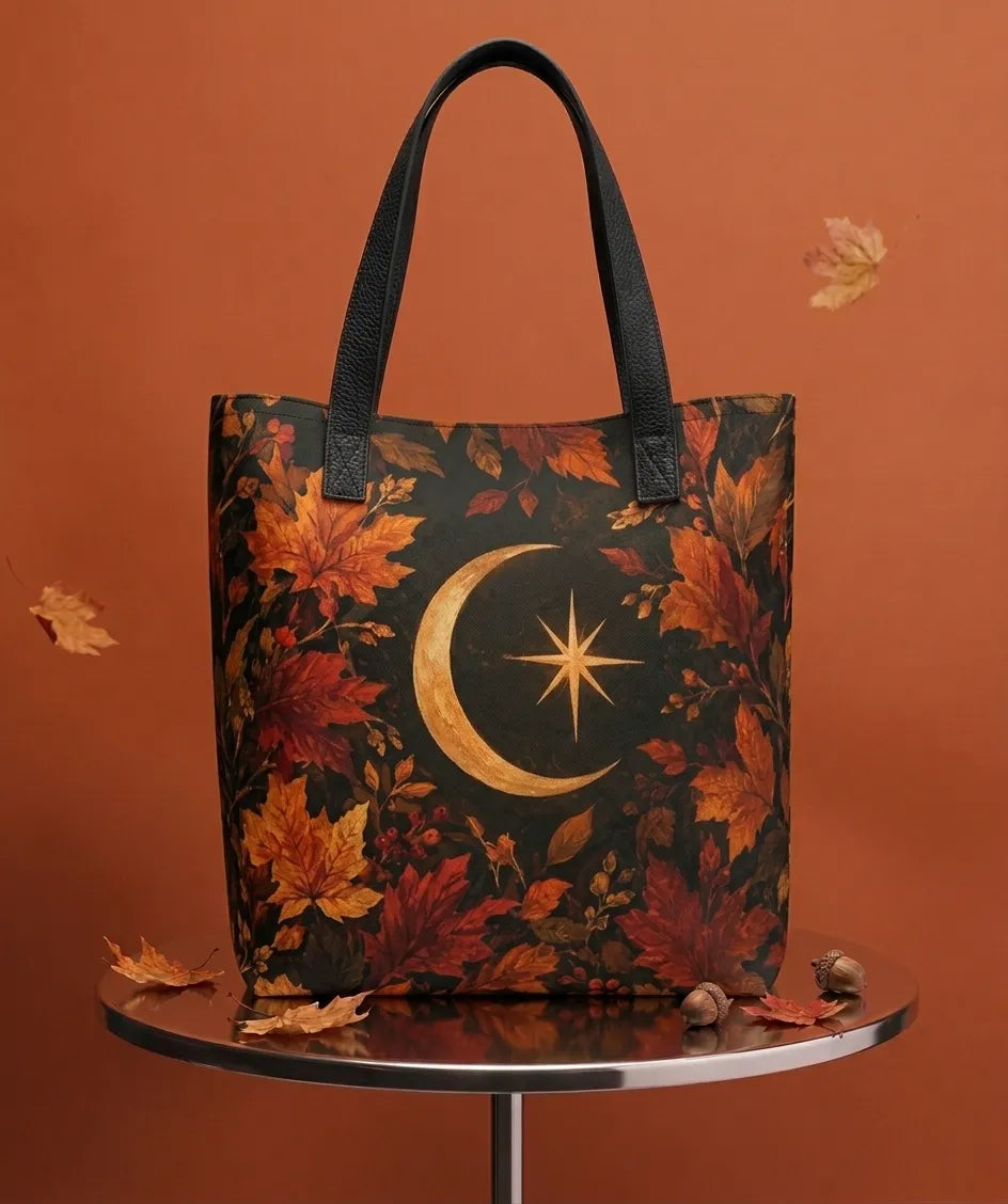 Autumn Moonflower Tote Bag