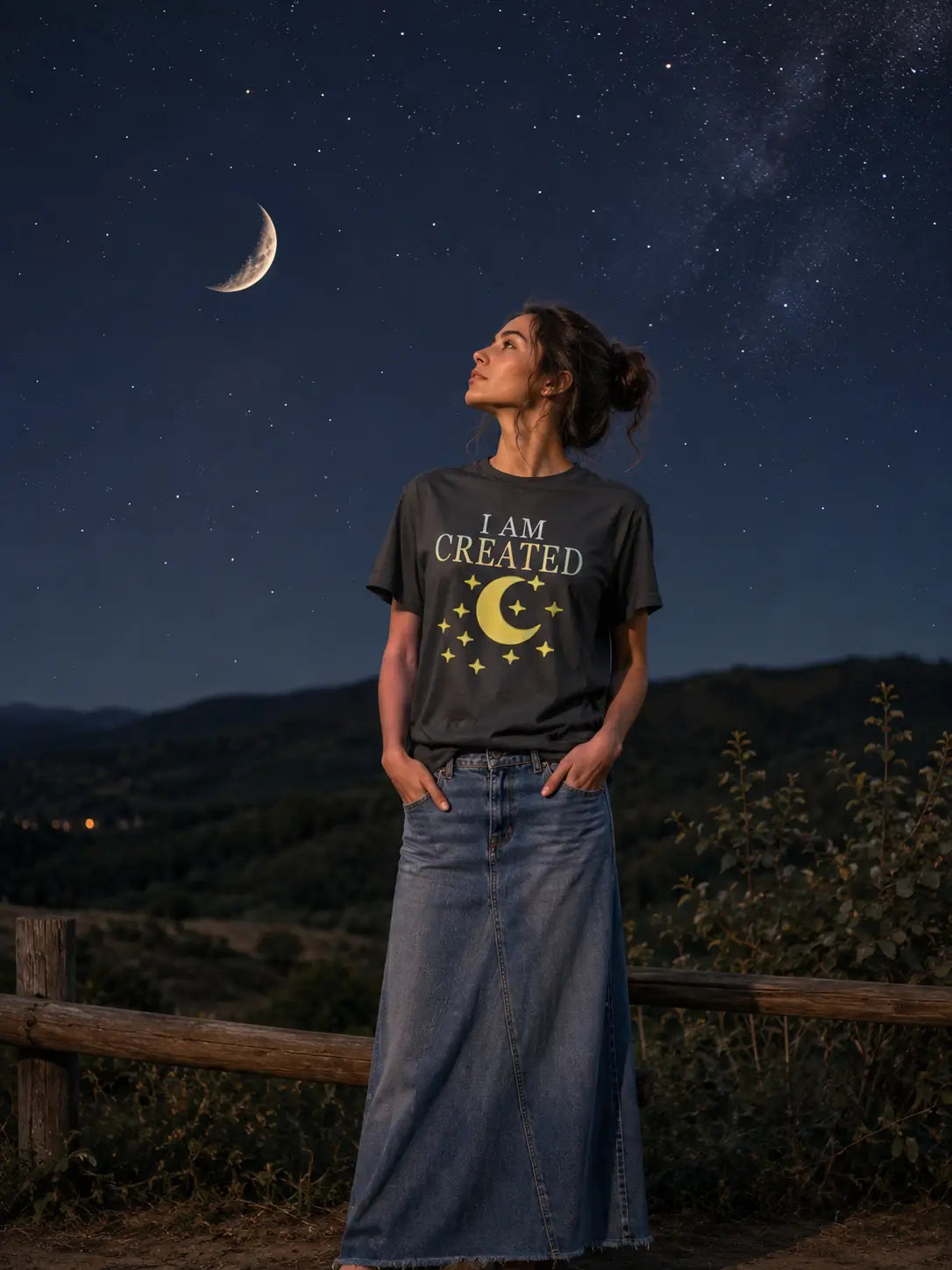 I AM CREATED | Celestial Unisex Premium T-Shirt