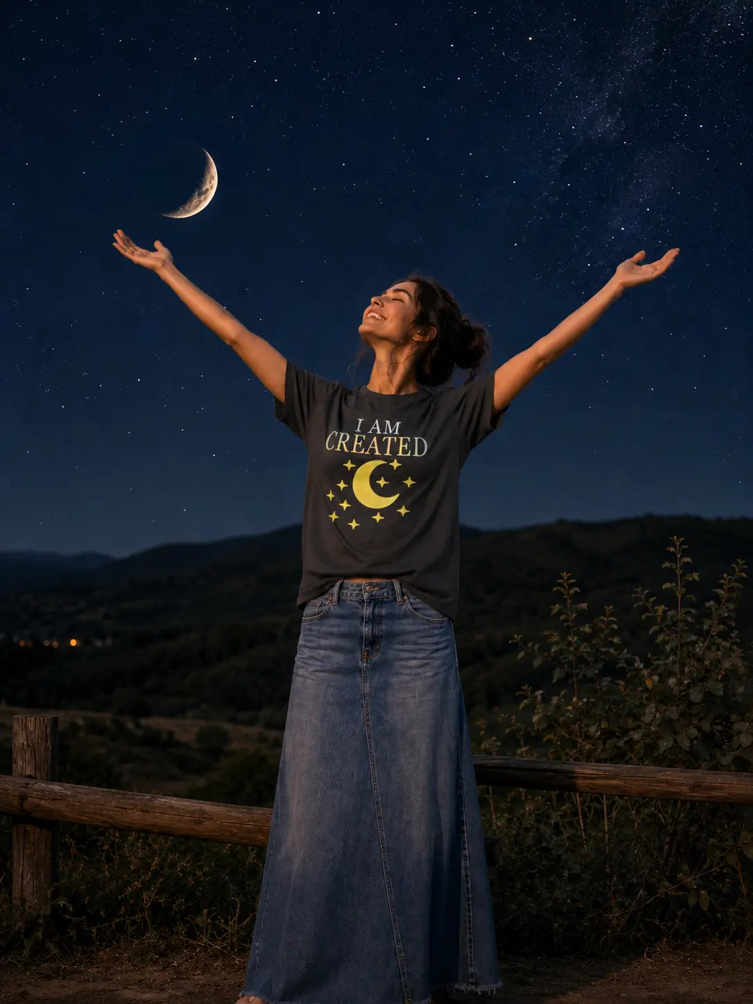 I AM CREATED | Celestial Premium T-Shirt